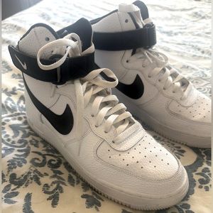 Nike Air Force 1 High Tops White and Black